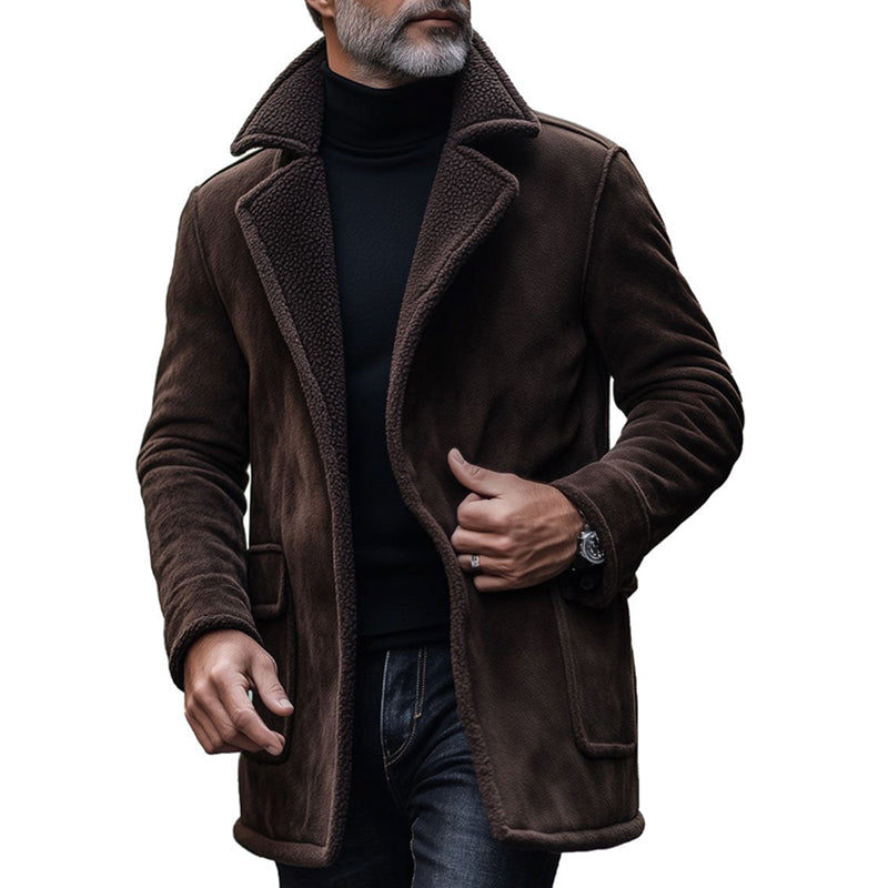 Men's Lapel Vintage Suede Plush Warm 9879124082872