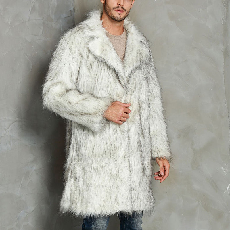Men's Lapel Imitation Fur 9879136829624