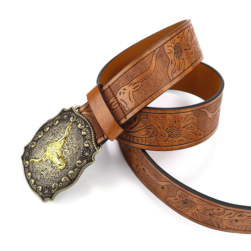 Men's Vintage Western Cowboy Belt 9891529097400