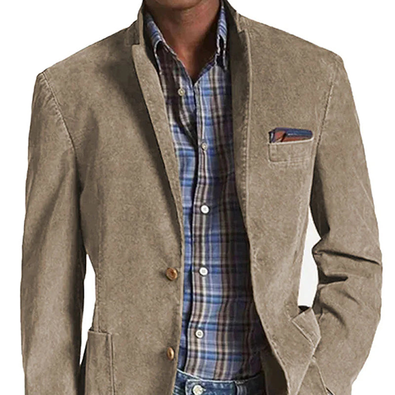 Men's Retro Solid Color 3 Pocket Casual Blazer 9888733724856