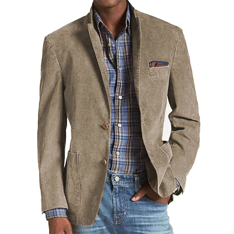 Men's Retro Solid Color 3 Pocket Casual Blazer 9888733724856