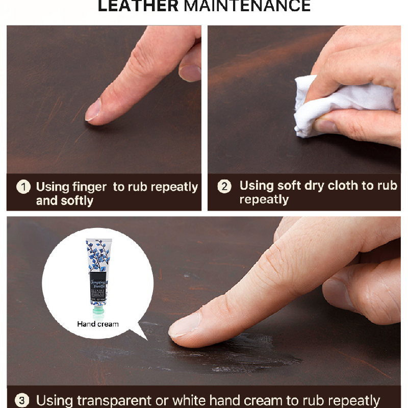 Men's Portable Top Layer Cowhide Hollow Glasses Storage Bag 9901318602936