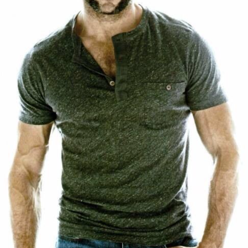 Men's Classic Casual V-Neck Slim Fit Bamboo Cotton Short Sleeve T-Shirt 9893974769848