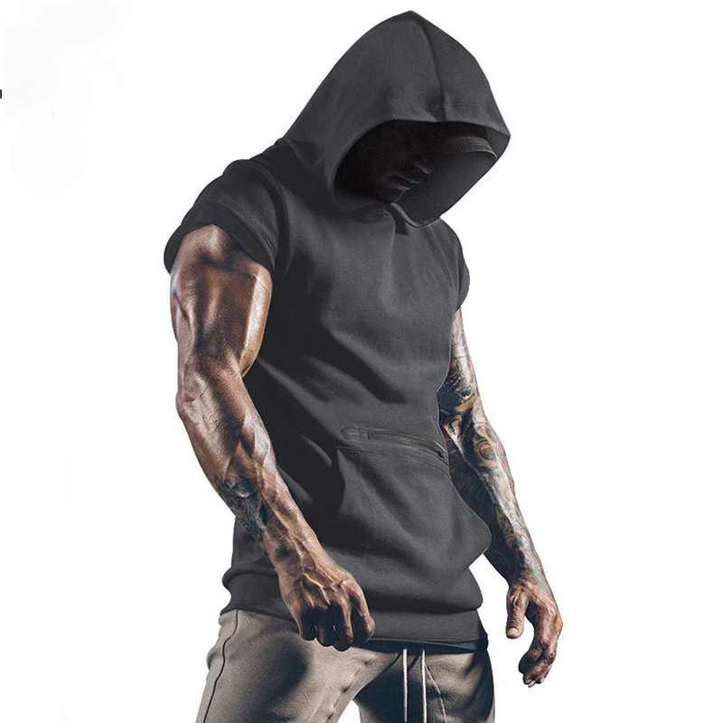 Men's Classic Casual Slim Fit Hooded Short Sleeve T-Shirt 9901326991544