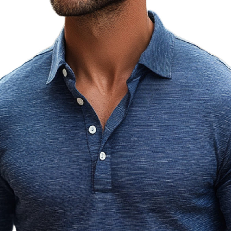 Men's Retro Casual Lapel Long Sleeve T-Shirt 9905397825720