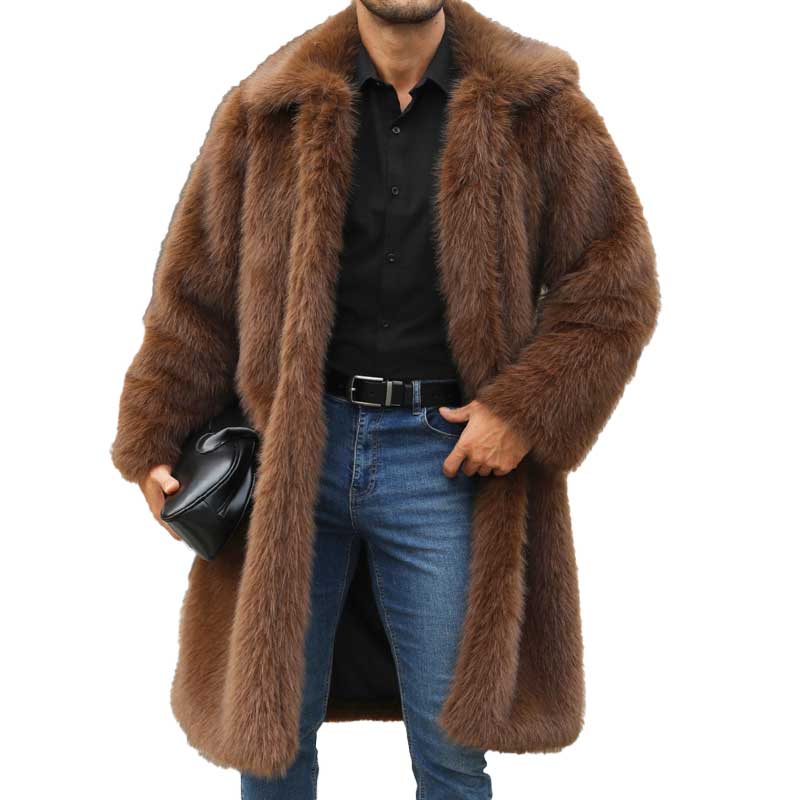 Men's Lapel Imitation Fox Fur 9879136862392