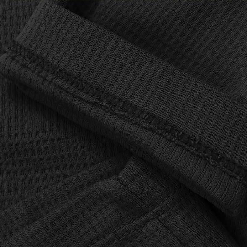 Men's Waffle Crew Neck Long Sleeve T-Shirt 9274166739128