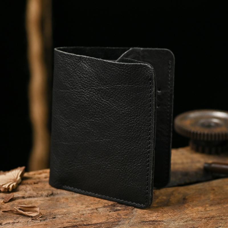Men's Vintage Top Layer Cowhide Distressed Wrinkled Wallet 9880240095416