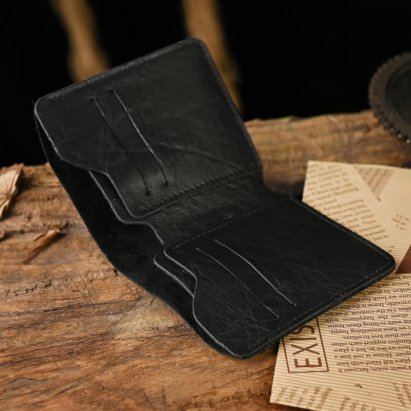 Men's Vintage Top Layer Cowhide Distressed Wrinkled Wallet 9880240095416