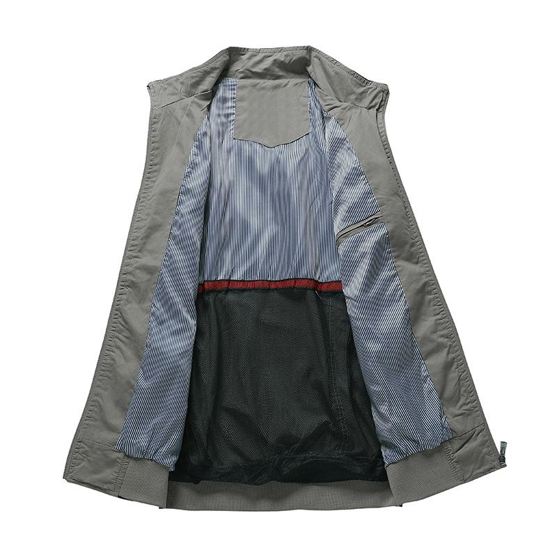 Lässige Herrenjacke mit Stehkragen und Reißverschluss 9261096665272