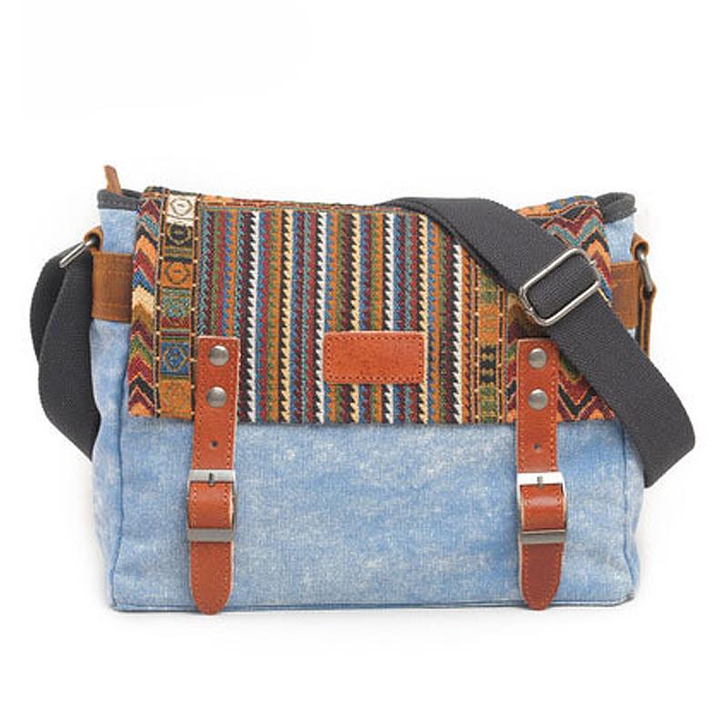 Men's Retro Ethnic Pattern Canvas Shoulder Bag 9262190330040