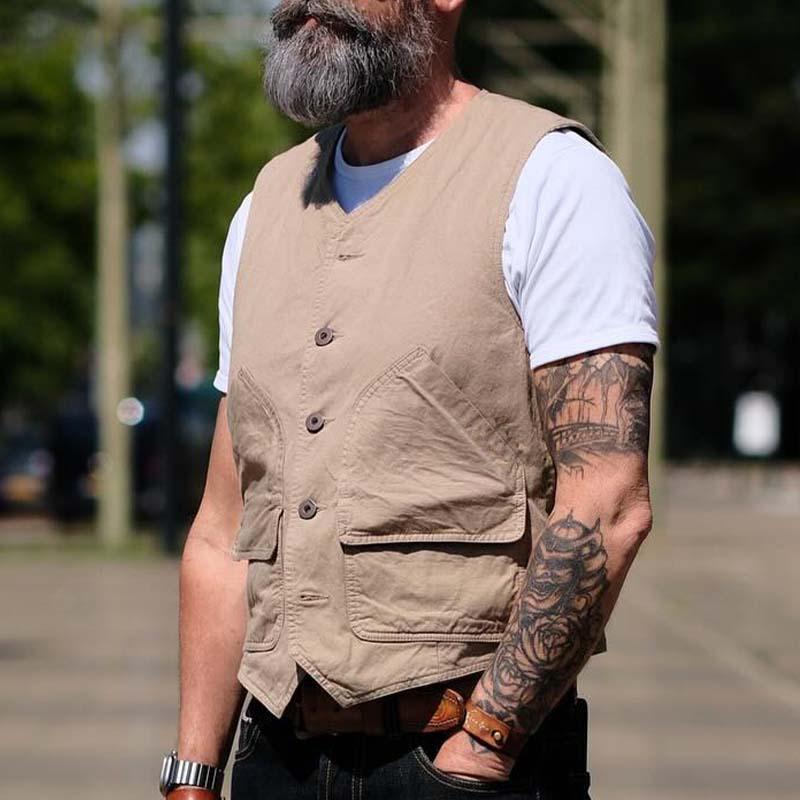 Men's Retro Classic Casual Workwear Vest 9271923278008