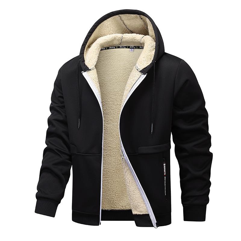 Men's Sherpa Thickened Hooded Jacket 9261092241592