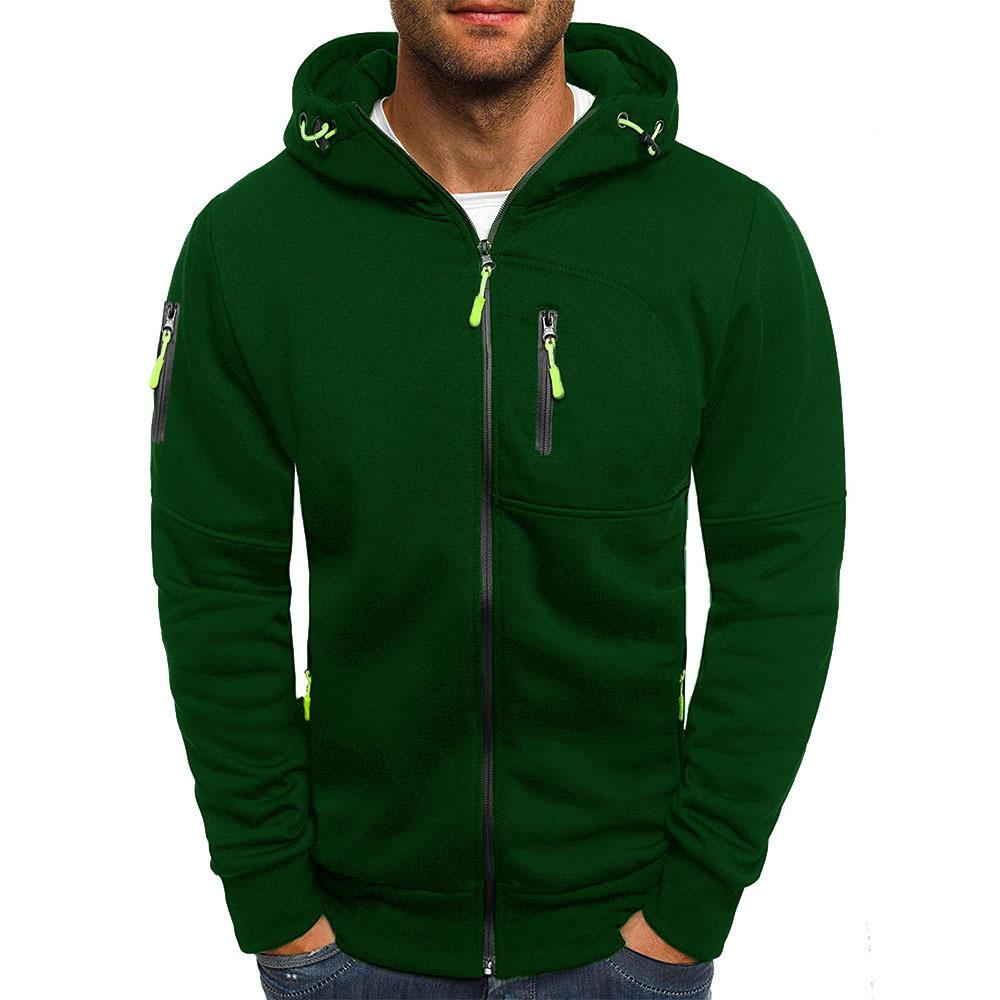 Men's Zipper Cardigan Hooded Sweatshirt Jacket 9261077561528