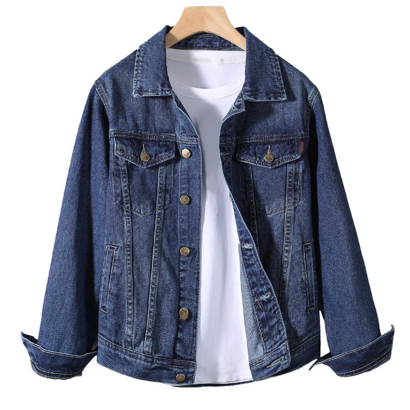 Men's Vintage Wash Slim Lapel Single Breasted Denim Jacket 9261090668728