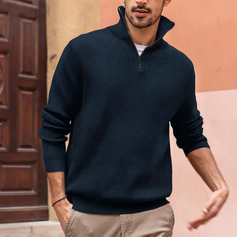 Men's Turtleneck POLO Zip Sweatshirt 9262181089464