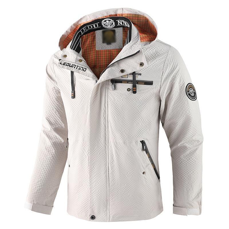 Men's Casual Solid Color Hooded Jacket 9266613027000