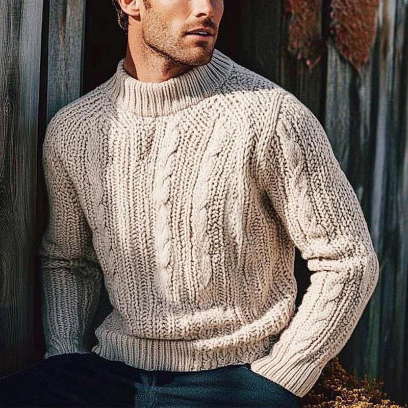 Men's Vintage Jacquard Pullover Knitted Sweater 9262183350456
