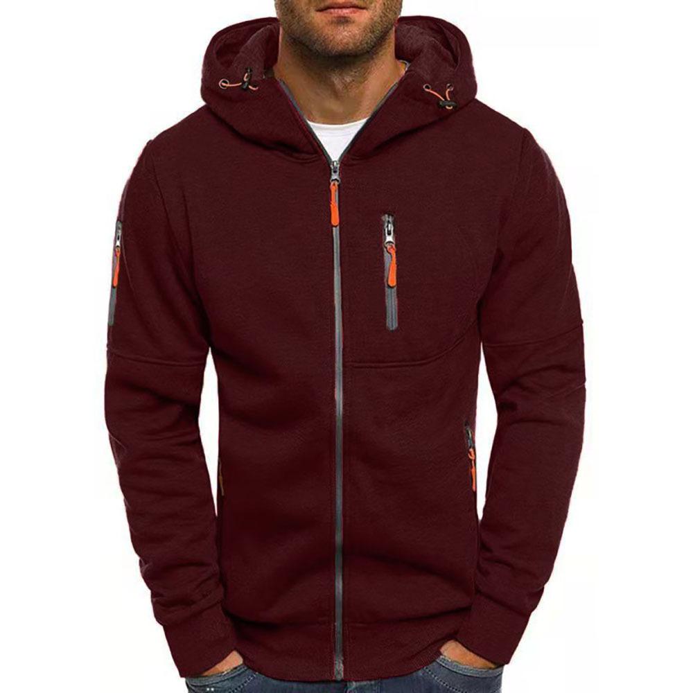 Men's Zipper Cardigan Hooded Sweatshirt Jacket 9261077561528