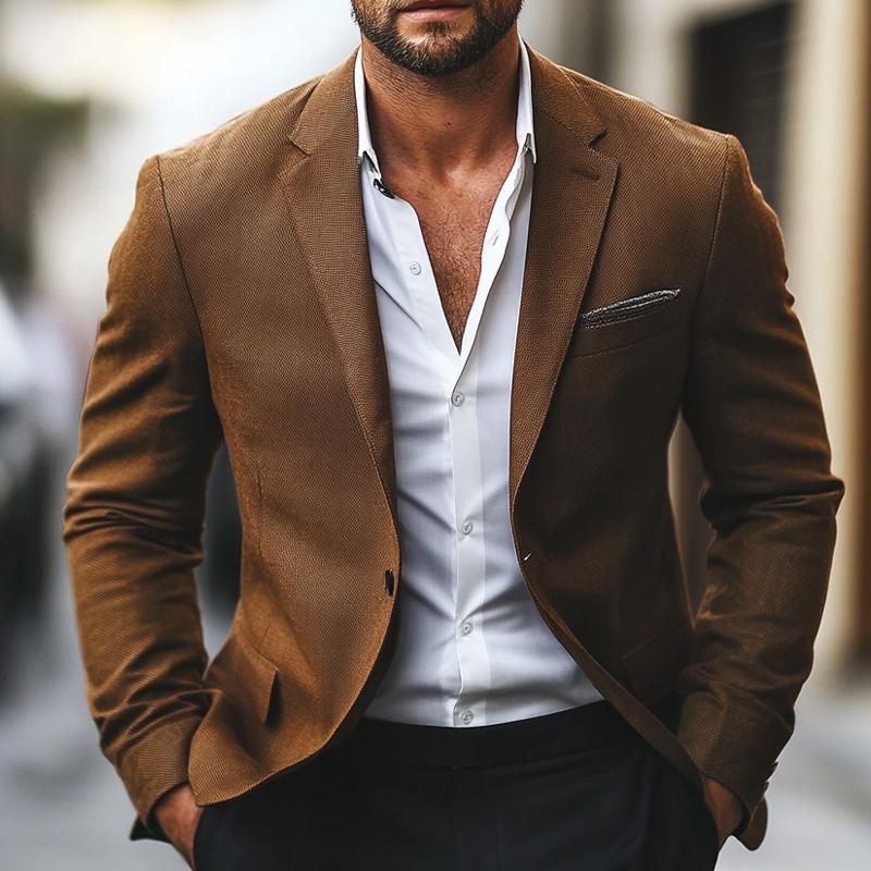 Men's Vintage Casual Single Breasted Blazer 9880235638968