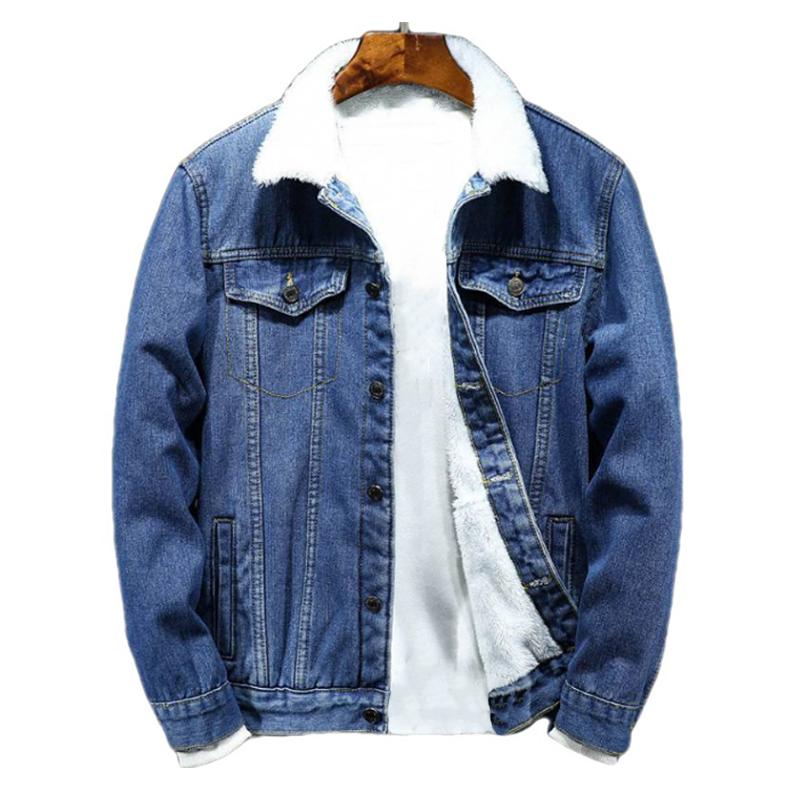 Men's Denim Loose Casual Lapel Jacket 9261081788600