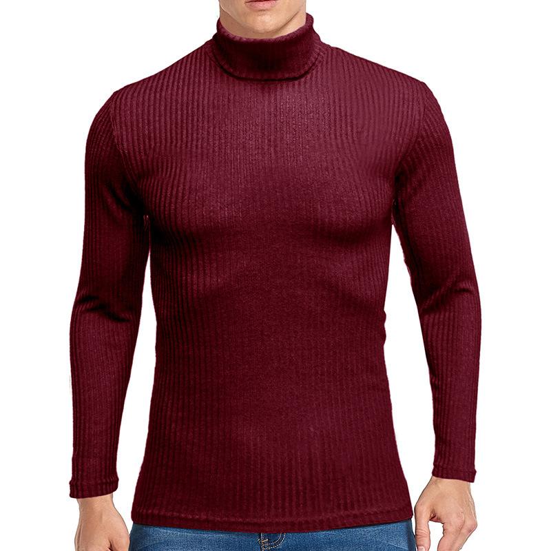 Men's Solid Color Turtleneck Sweater 9262181187768