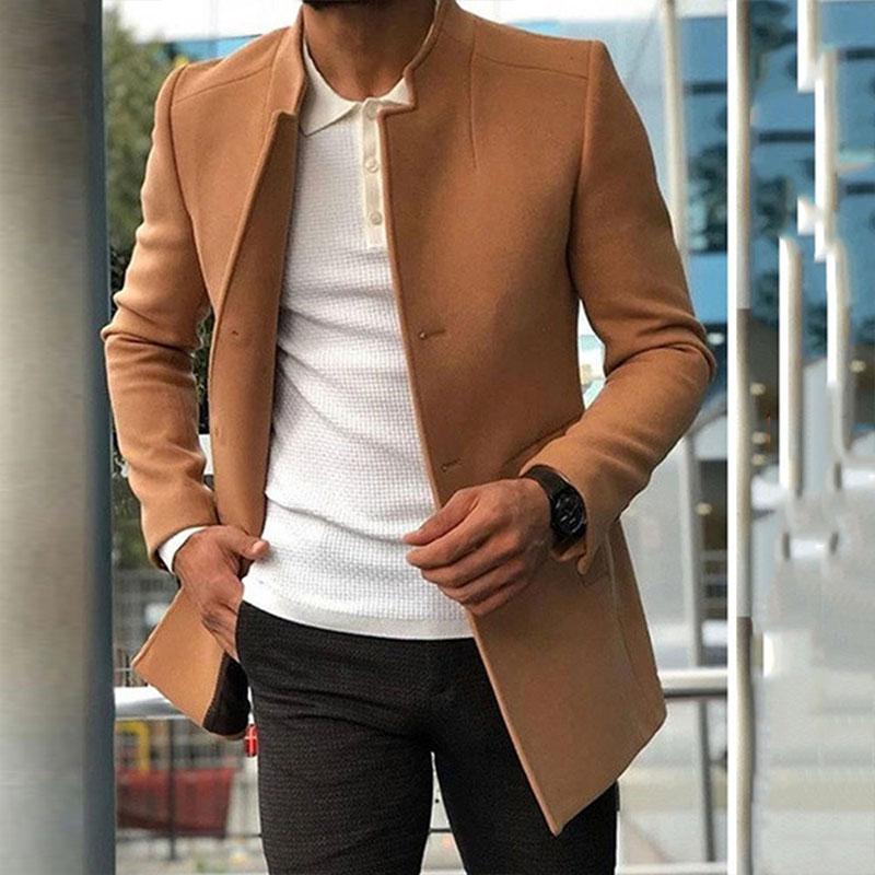 Men's Casual Stand Collar Slim Coat 9261101809848