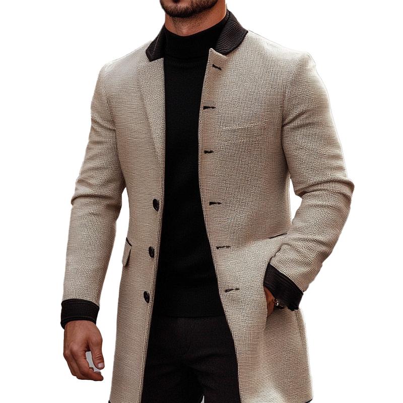 Men's Colorblock Mid-length Suit Jacket 9260833734840