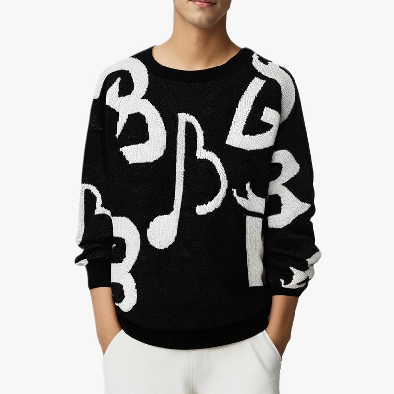 Men's Jacquard Thick Warm Knitted Sweater 9262181122232