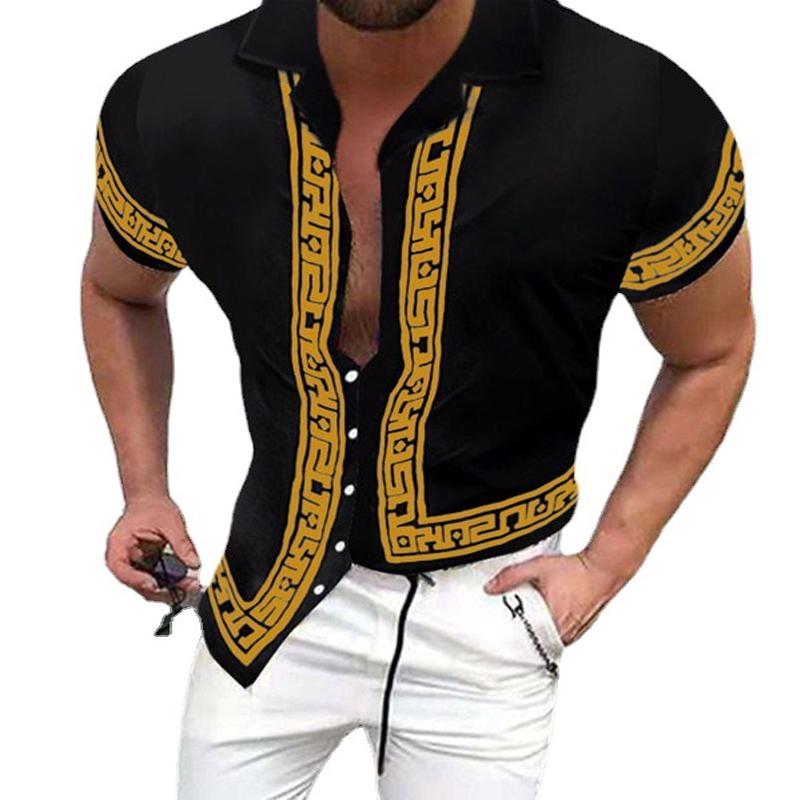 Men's Casual Loose Beach Short Sleeve Shirt 9261790167224