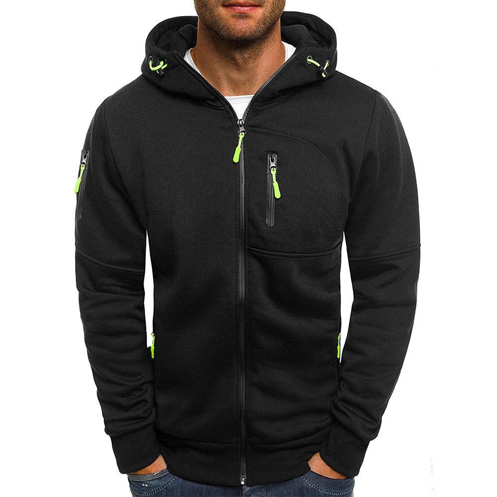 Men's Zipper Cardigan Hooded Sweatshirt Jacket 9261077561528