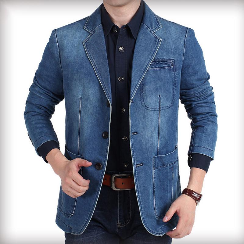 Men's Vintage Denim Blazer 9261087424696