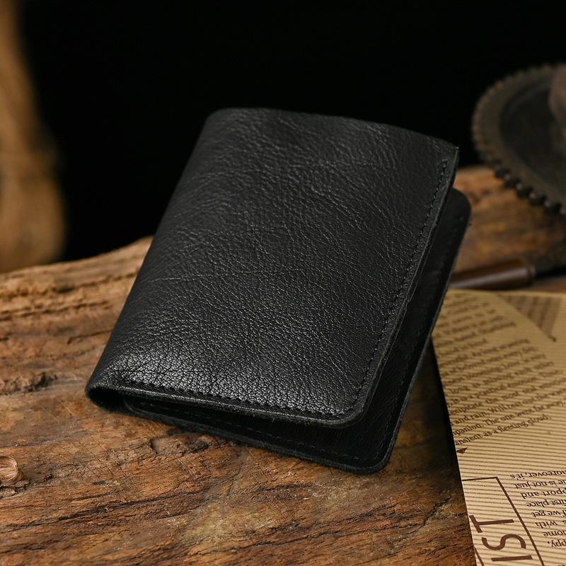Men's Vintage Top Layer Cowhide Distressed Wrinkled Wallet 9880240095416