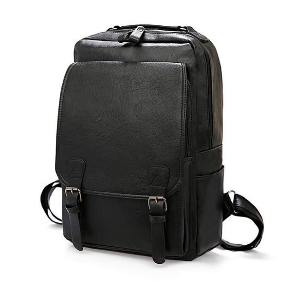 VINTAGE BUSINESS RUCKSACK AUS LEDER MIT REISSVERSCHLUSS