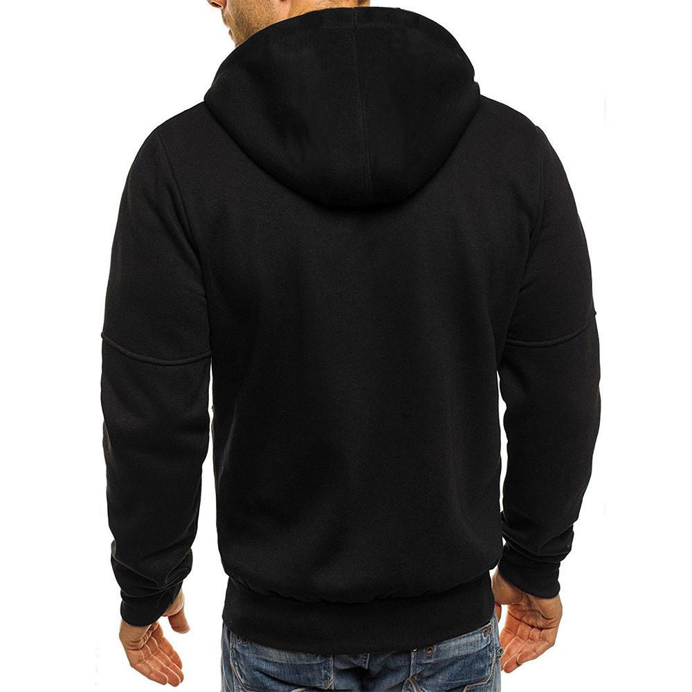 Men's Zipper Cardigan Hooded Sweatshirt Jacket 9261077561528
