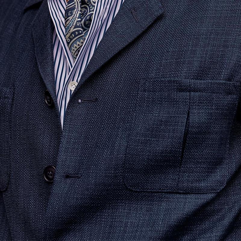 Men's Solid Color Cotton Linen Multi Pocket Button Blazer 9261079363768