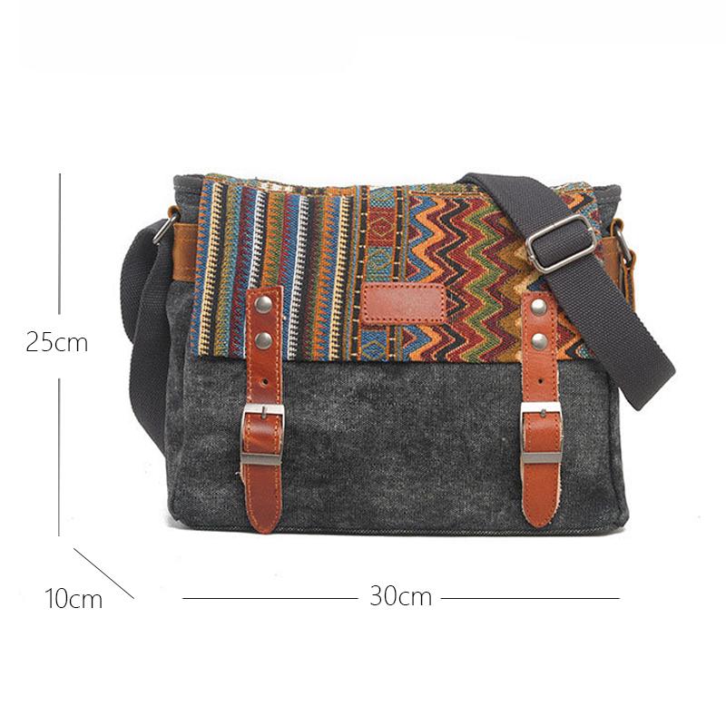 Men's Retro Ethnic Pattern Canvas Shoulder Bag 9262190330040