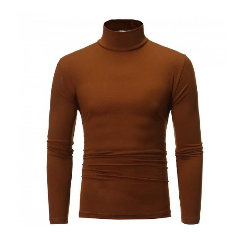 Men's Classic Slim High Neck Long Sleeve T-Shirt 9271925113016