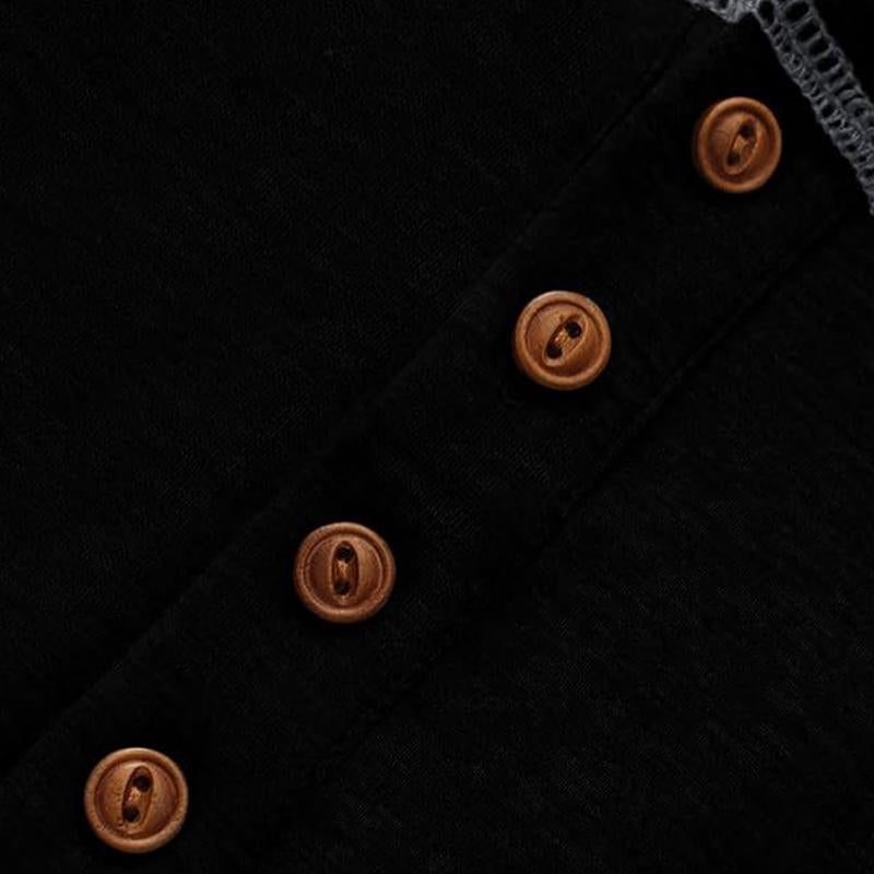 Men's Casual Henley Neck Long Sleeve T-Shirt 9274166771896