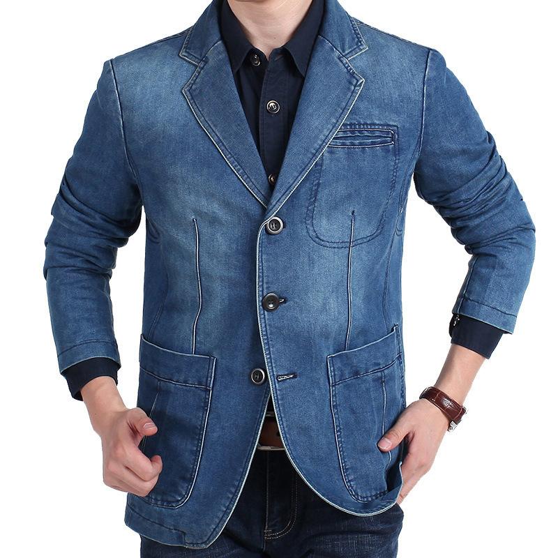 Men's Vintage Denim Blazer 9261087424696