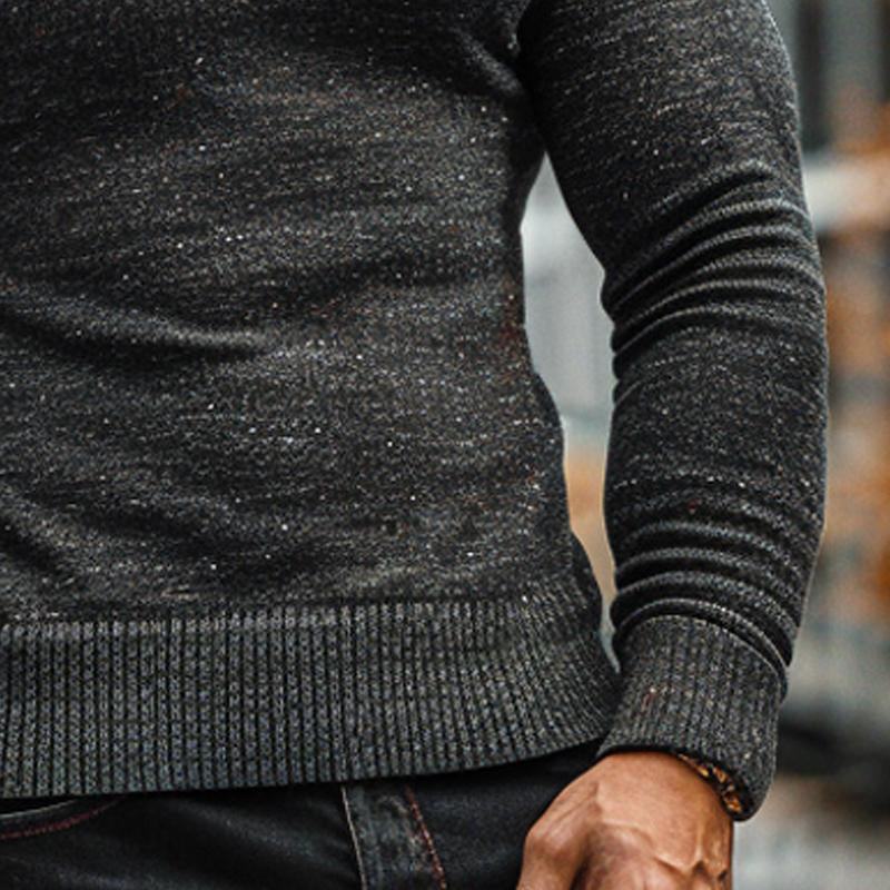 Men's Vintage Knitted Stand Collar Sweater 9274151174328