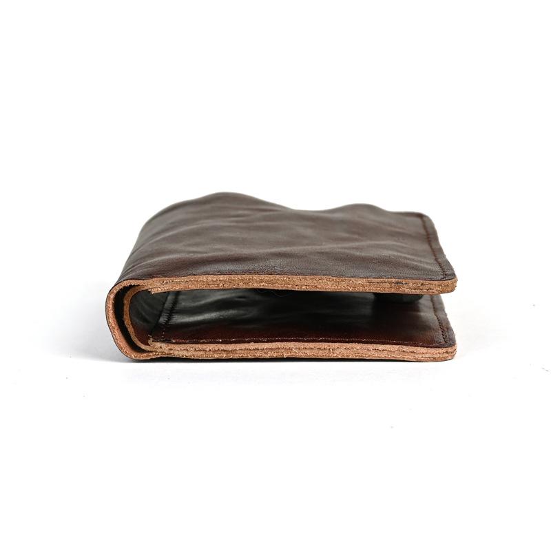 Men's Vintage Top Layer Cowhide Distressed Wrinkled Wallet 9880240095416