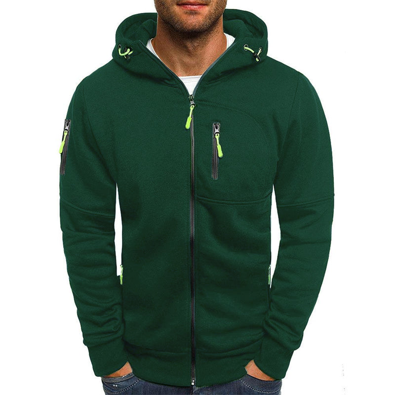 Men's Zipper Cardigan Hooded Sweatshirt Jacket 9261077561528
