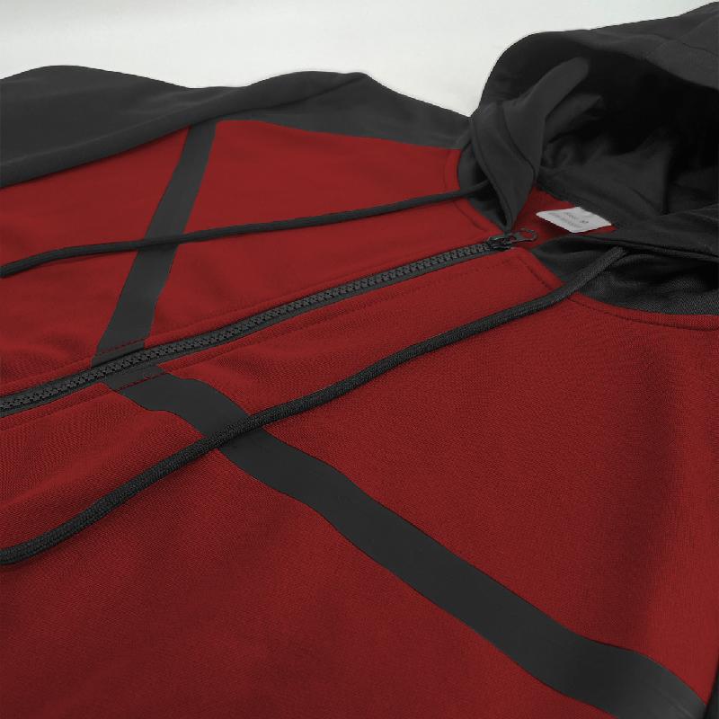 Men's Casual Color Matching Hooded Sweatshirt Jacket 9268189331640