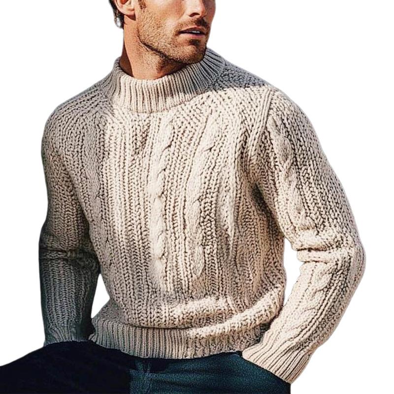 Men's Vintage Jacquard Pullover Knitted Sweater 9262183350456