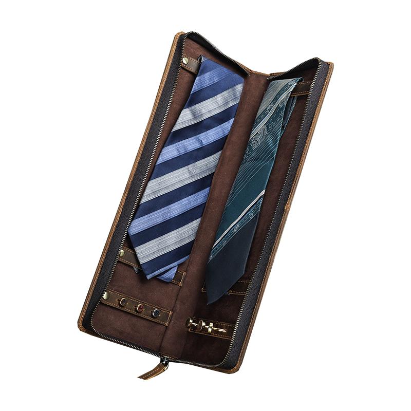 Men's Classic Vintage Portable Tie Storage Bag 9879143219384