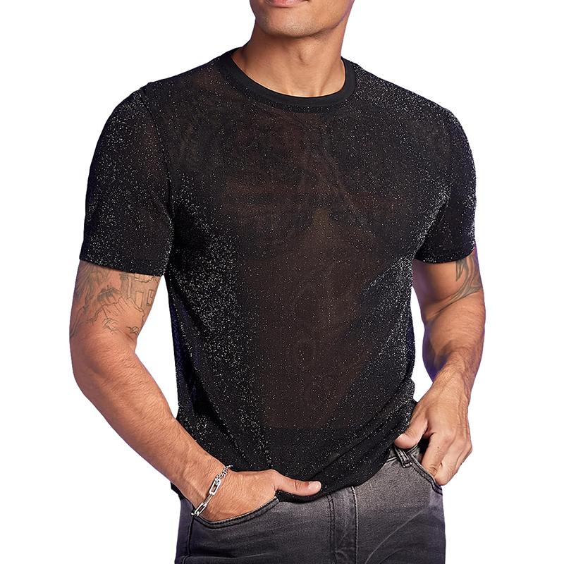 Men's Fashion Solid Round Neck Short Sleeve T-shirt 9261138510008
