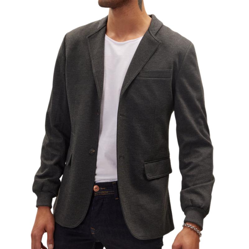 Men's Casual Thin Lapel Two-button Blazer 9885322215608