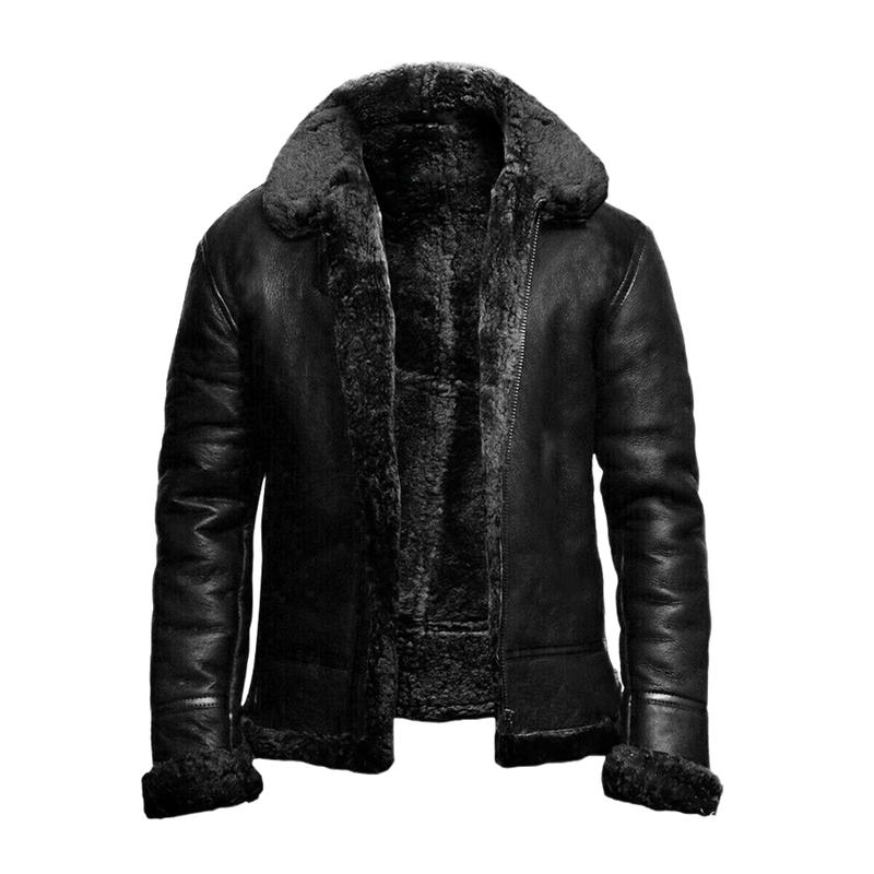 Men's Vintage Casual Fur Warm Jacket 9261089259704