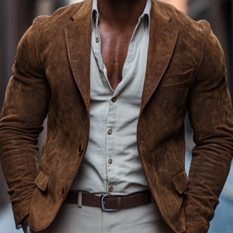 Men's Vintage Suede Blazer 9877927297208